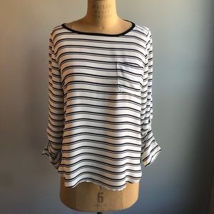 LOFT Striped Blouse